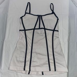 Lululemon White Bodice Ariel Tank Top Size 4 EUC
